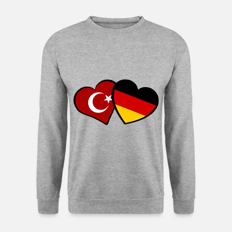 Die deutsch türkische Freundschaft - Unisex Pullover - Weißgrau meliert