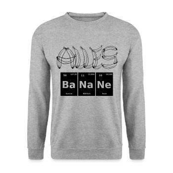 All banana - Unisex Sweatshirt - salt & pepper - Front - Alina (178cm) & Michal (187cm)