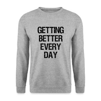 Sports motivation - Unisex Sweatshirt - salt & pepper - Front - Alina (178cm) & Michal (187cm)