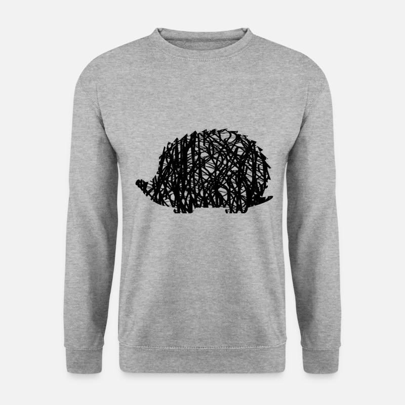 Igel - Unisex Pullover - Weißgrau meliert