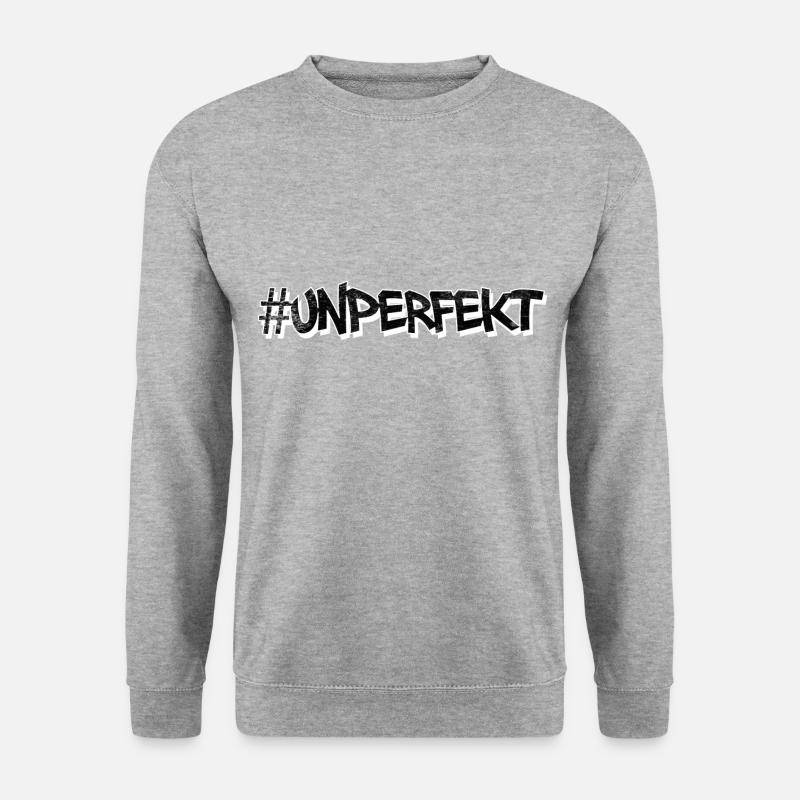 #unperfekt - nicht perfekt - Unisex Pullover - Weißgrau meliert