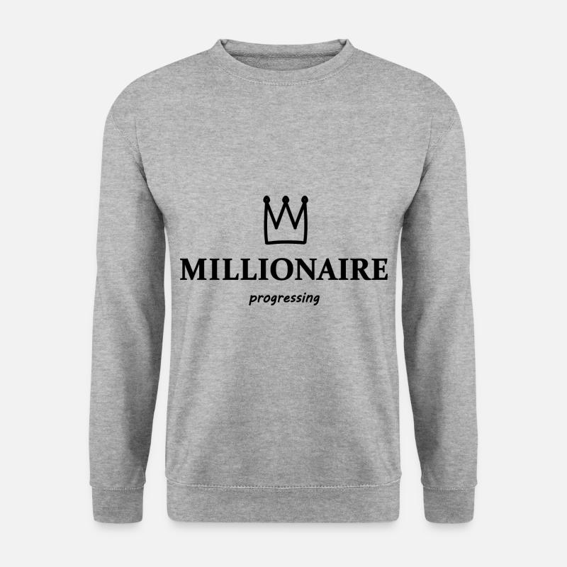 Der neue Millionär - Unisex Pullover - Weißgrau meliert