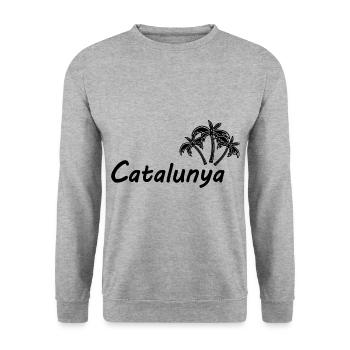 Les palmiers en Catalogne - Sweat-shirt Unisexe - gris chiné - Devant - Alina (178cm) & Michal (187cm)