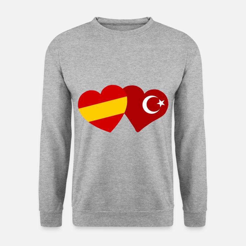 Die spanisch türkische Liebe - Unisex Pullover - Weißgrau meliert