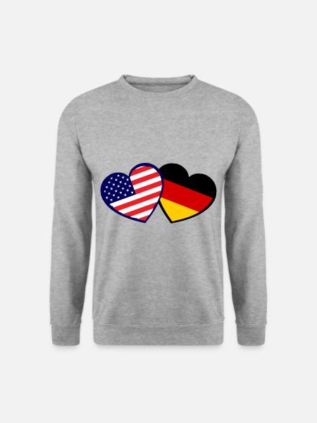 German American Love - Unisex Sweatshirt - salt & pepper