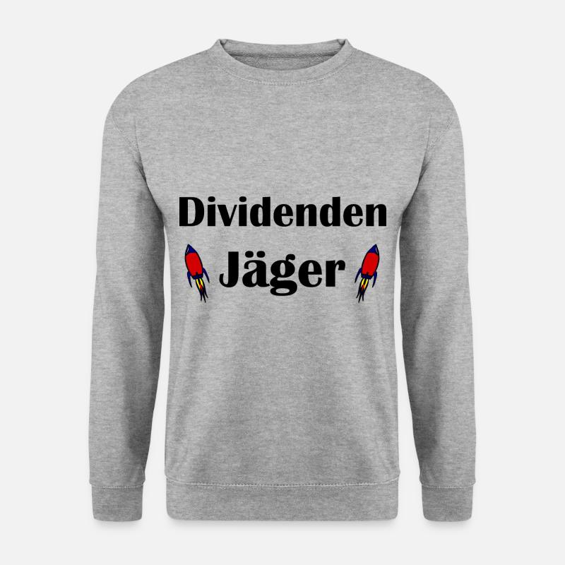Der Dividendenjäger - Unisex Pullover - Weißgrau meliert