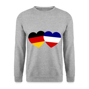 Relations franco-allemandes - Sweat-shirt Unisexe - gris chiné - Devant - Alina (178cm) & Michal (187cm)