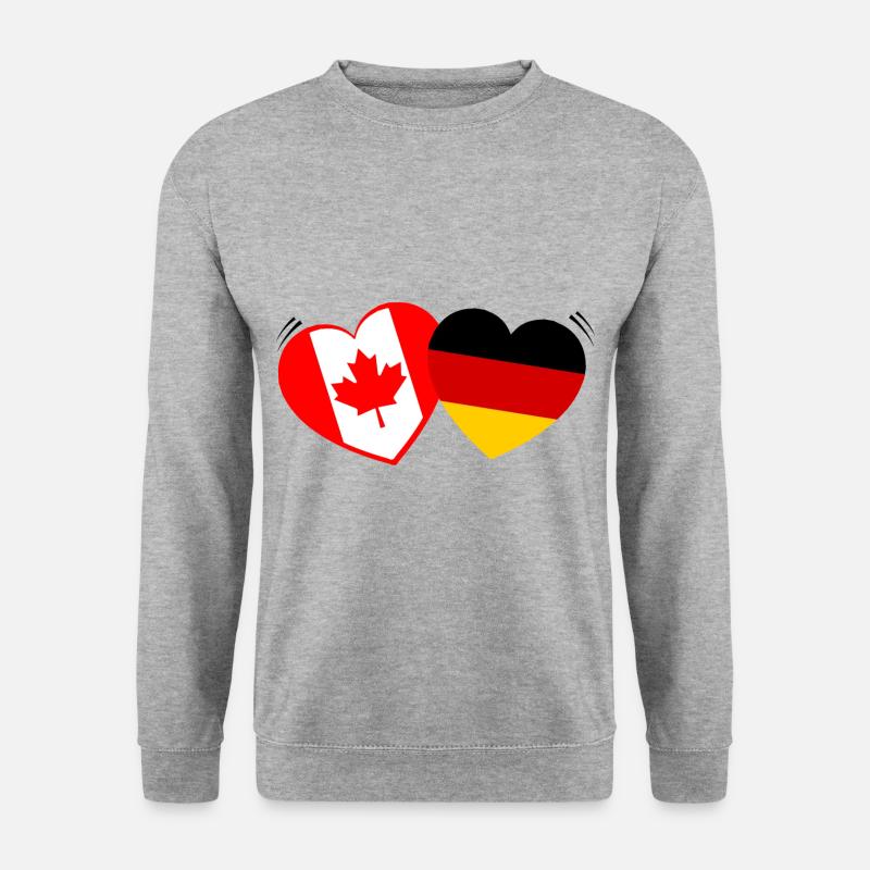 Die deutsch kanadische Partnerschaft - Unisex Pullover - Weißgrau meliert