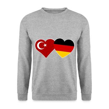 L’amour germano-turc - Sweat-shirt Unisexe - gris chiné - Devant - Alina (178cm) & Michal (187cm)