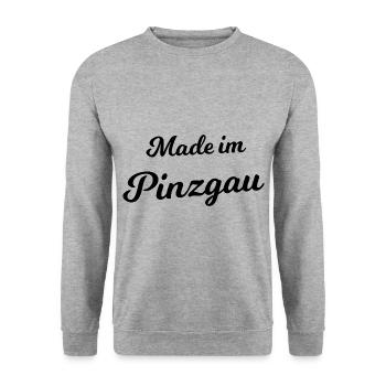 Made im Pinzgau - Unisex Pullover - Weißgrau meliert - Vorne - Alina (178cm) & Michal (187cm)