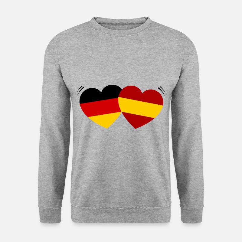 Ein spanisch deutsches Paar - Unisex Pullover - Weißgrau meliert