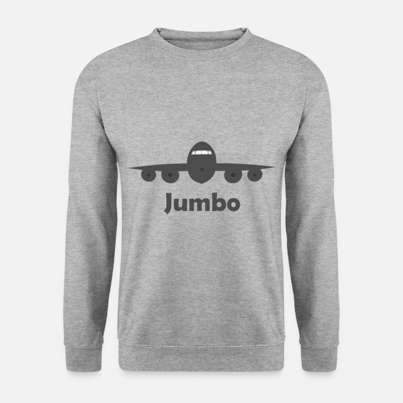 Der Düsenflieger - Unisex Pullover - Weißgrau meliert