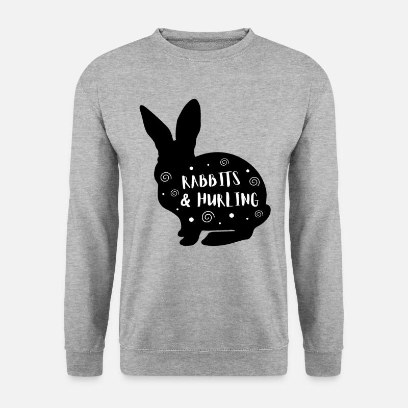 Lapins & Hurling - Sweat-shirt Unisexe - gris chiné