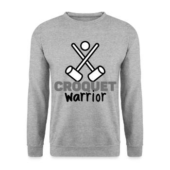 Croquet Warrior. - Sweat-shirt Unisexe - gris chiné - Devant - Alina (178cm) & Michal (187cm)