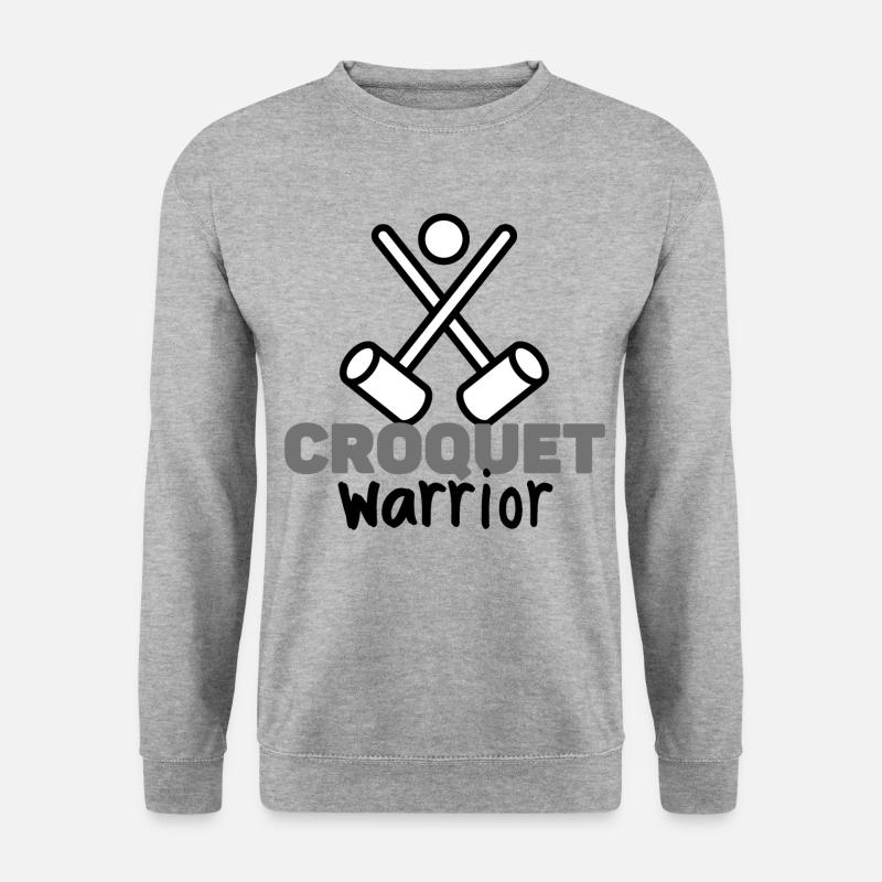 Krocket-Krieger. - Unisex Pullover - Weißgrau meliert