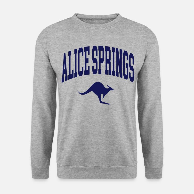 Alice Springs - Unisex Pullover - Weißgrau meliert