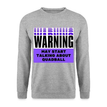 Warning may start talking about quadball. - Unisex Sweatshirt - salt & pepper - Front - Alina (178cm) & Michal (187cm)