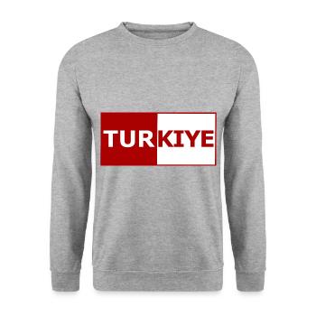 Éventails de dinde - Sweat-shirt Unisexe - gris chiné - Devant - Alina (178cm) & Michal (187cm)