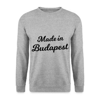 Hungary Budapest - Unisex Sweatshirt - salt & pepper - Front - Alina (178cm) & Michal (187cm)