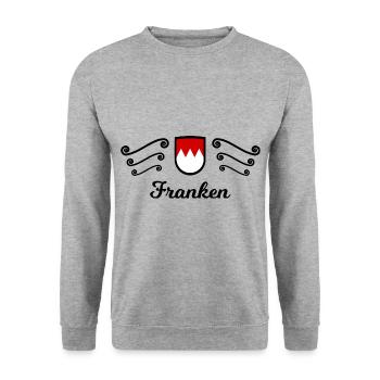 Mein Frankenland - Unisex Pullover - Weißgrau meliert - Vorne - Alina (178cm) & Michal (187cm)
