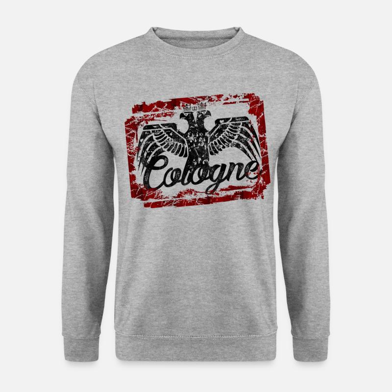 Doublekopp Adler Cologne - Unisex Pullover - Weißgrau meliert