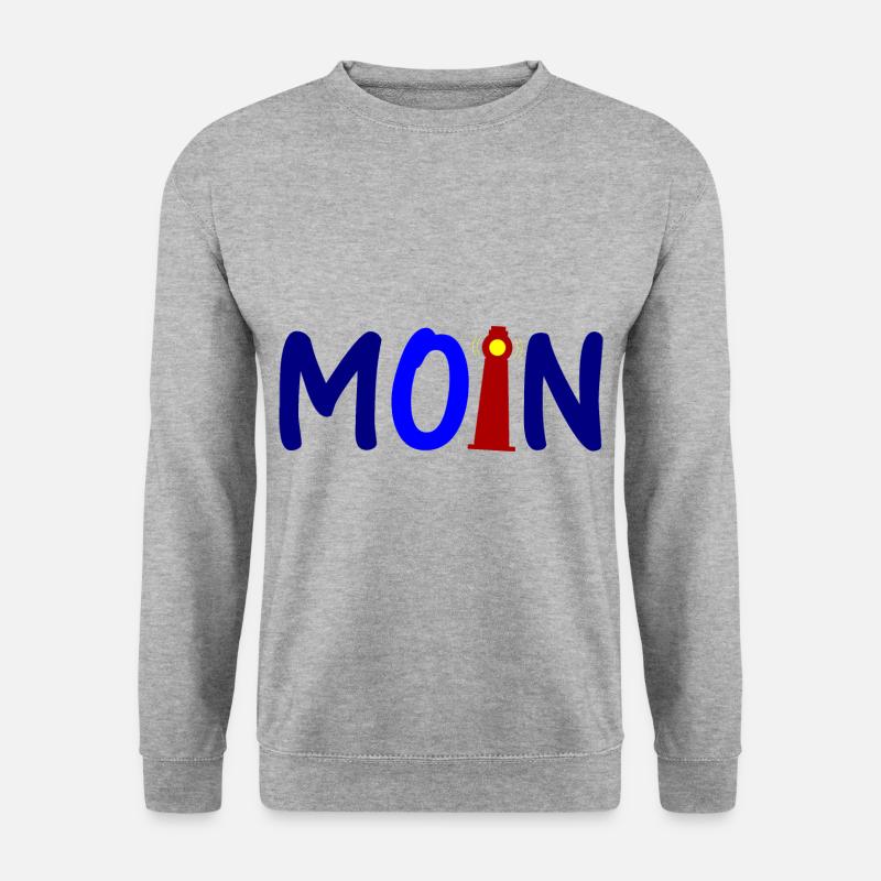 Moin Friesland - Unisex Pullover - Weißgrau meliert