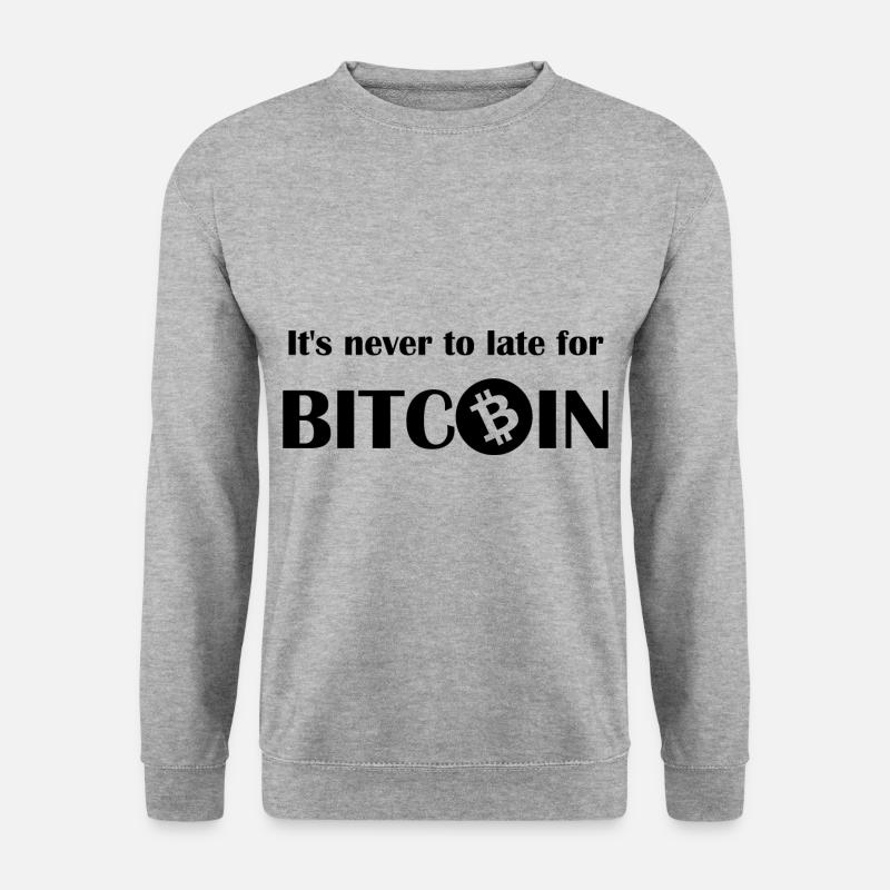 Die Zukunft heißt Bitcoin - Unisex Pullover - Weißgrau meliert