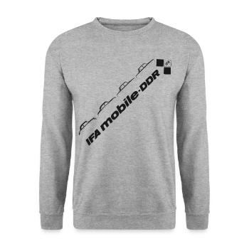 Wartburg - IFA mobile DDR - Série - Sweat-shirt Unisexe - gris chiné - Devant - Alina (178cm) & Michal (187cm)