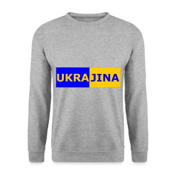 Die Ukrainer - Unisex Pullover - Weißgrau meliert - Vorne - Alina (178cm) & Michal (187cm)