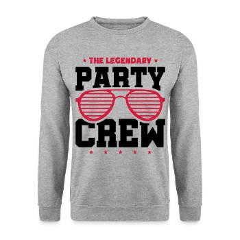 Party Crew - Unisex Sweatshirt - salt & pepper - Front - Alina (178cm) & Michal (187cm)