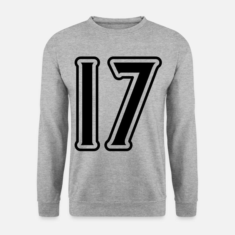 17 Number symbol - Unisex Sweatshirt - salt & pepper