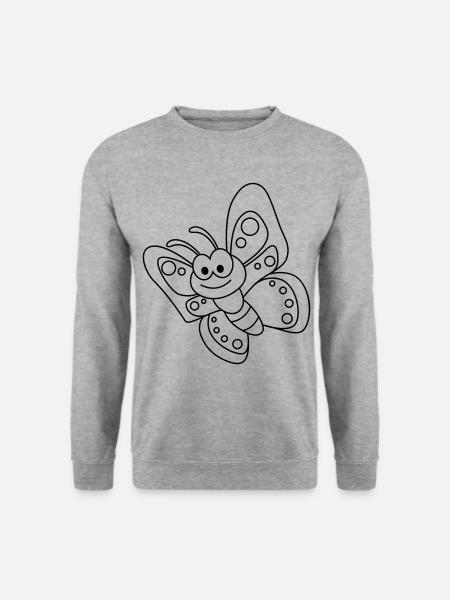 Butterfly Comic Animal - Unisex Sweatshirt - salt & pepper