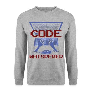 Code Whisperer - Unisex Sweatshirt - salt & pepper - Front - Alina (178cm) & Michal (187cm)
