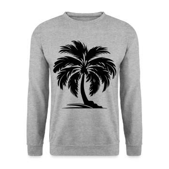 Symbole de la silhouette de la paume - Sweat-shirt Unisexe - gris chiné - Devant - Alina (178cm) & Michal (187cm)