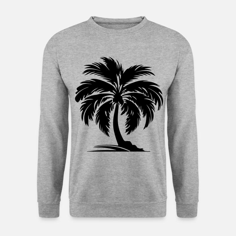 Palm Silhouette Symbol - Unisex Sweatshirt - salt & pepper