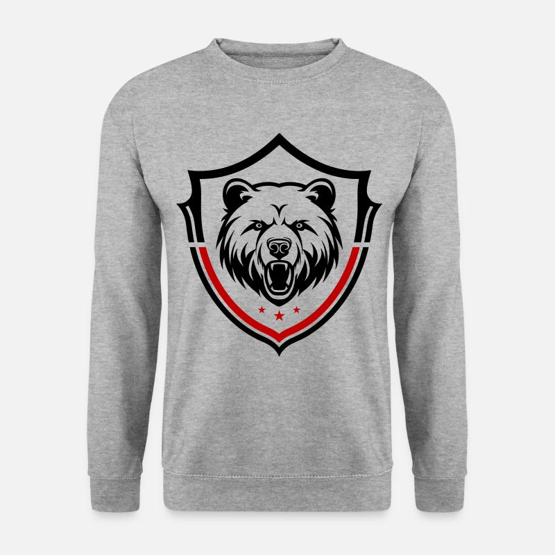 Grizzly Bear Shield - Unisex Sweatshirt - salt & pepper