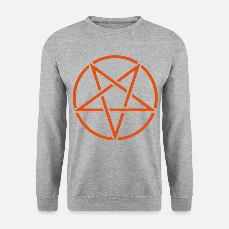 Fld.) Pentagramme, LCF, 6-6-6, Floluxdef.de - Sweat-shirt Unisexe - gris chiné