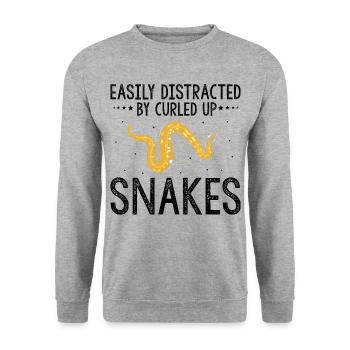 King python design for snake lovers - Unisex Sweatshirt - salt & pepper - Front - Alina (178cm) & Michal (187cm)