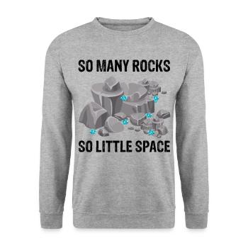 Mineraliensammler und Erze Mineralien Fan - Unisex Pullover - Weißgrau meliert - Vorne - Alina (178cm) & Michal (187cm)