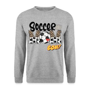 SOCCER MOM GOAL - Unisex Sweatshirt - salt & pepper - Front - Alina (178cm) & Michal (187cm)