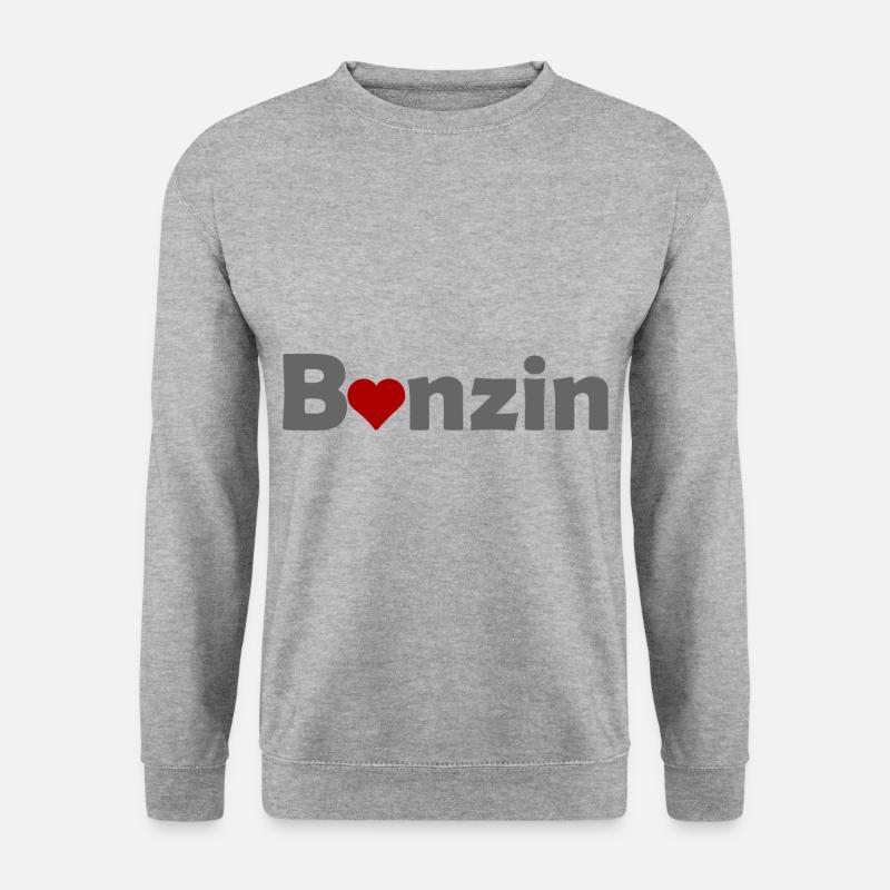 Benzin Liebhaber - Unisex Pullover - Weißgrau meliert