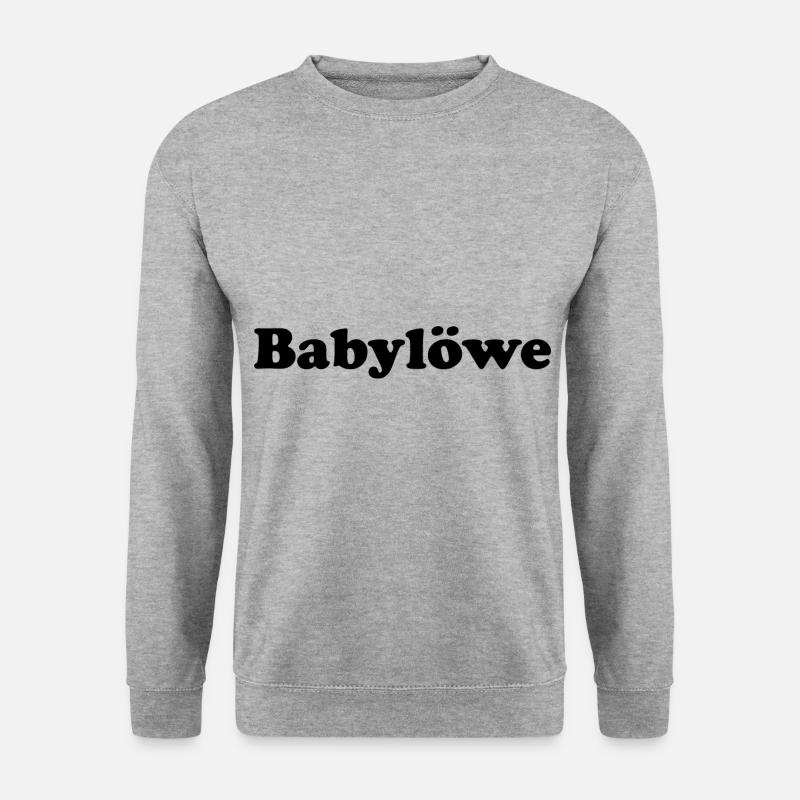 Babylöwe - Unisex Pullover - Weißgrau meliert