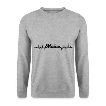 Battements cardiaques de Mayence - Sweat-shirt Unisexe - gris chiné - Devant - Alina (178cm) & Michal (187cm)