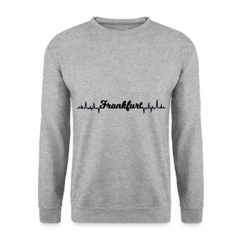 Die Frankfurter - Unisex Pullover - Weißgrau meliert - Vorne - Alina (178cm) & Michal (187cm)