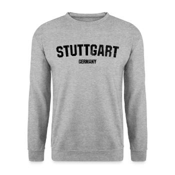 Stuttgart - Unisex Sweatshirt - salt & pepper - Front - Alina (178cm) & Michal (187cm)