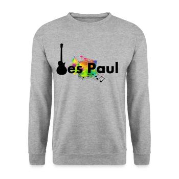 Les Paul Guitar - Unisex Sweatshirt - salt & pepper - Front - Alina (178cm) & Michal (187cm)