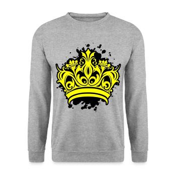 Taches de symboles de la couronne - Sweat-shirt Unisexe - gris chiné - Devant - Alina (178cm) & Michal (187cm)