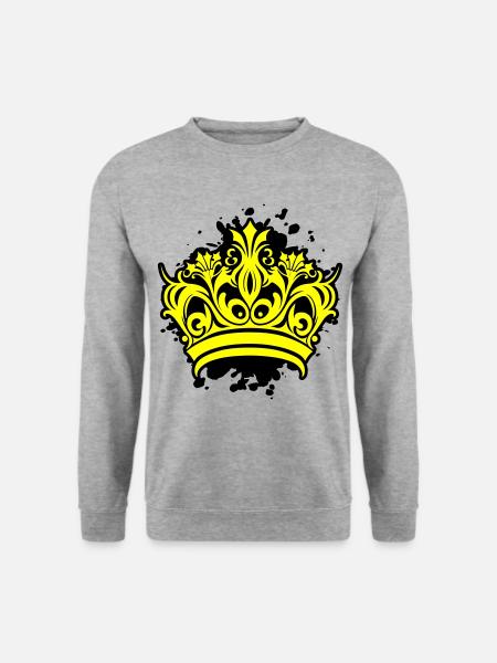 Crown Symbol Blobs - Unisex Sweatshirt - salt & pepper