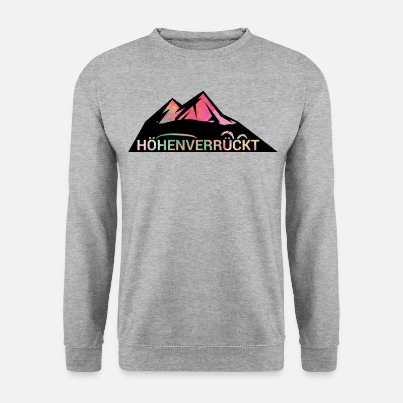 Höhenverückt - Unisex Pullover - Weißgrau meliert