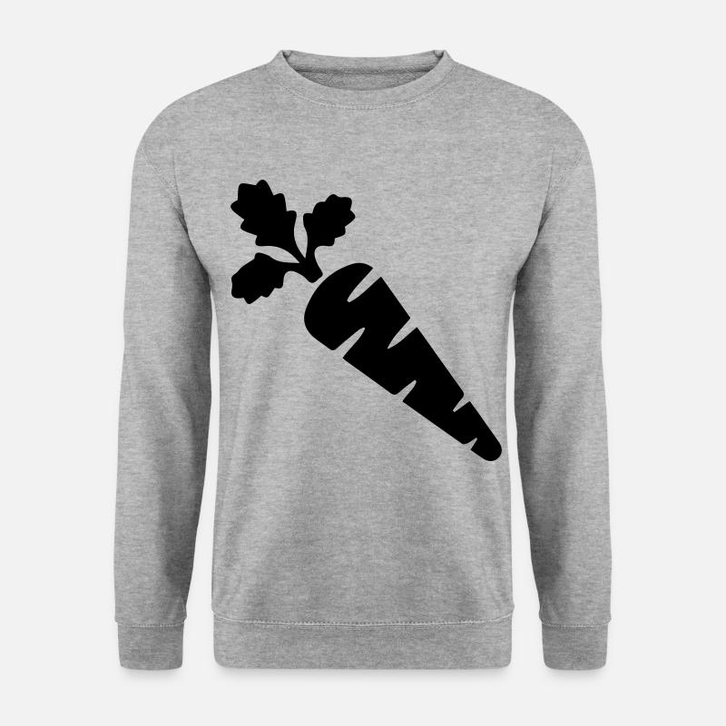 Karotte Symbol - Unisex Pullover - Weißgrau meliert